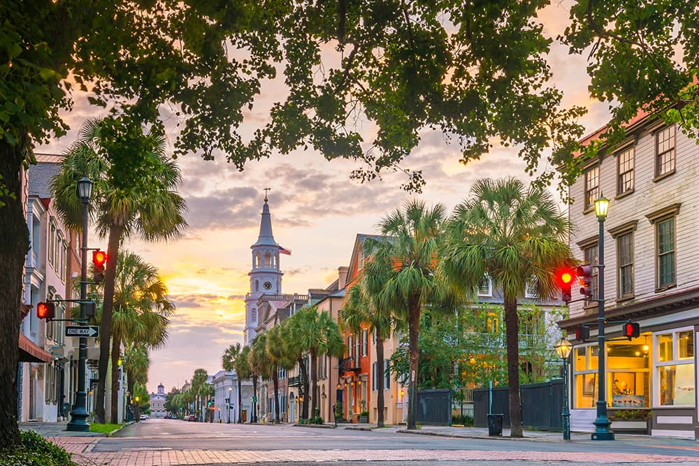 Downtown Charleston, SC--a top city for single seniors