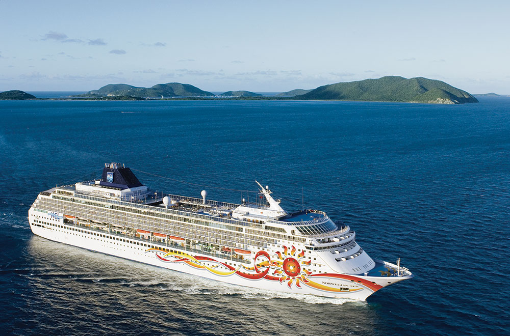 Norwegian Sun sailing Caribbean Smallest cruise ship of Norwegian Cruise Line
