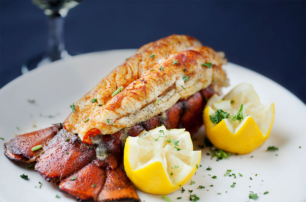 The famous Lobster tail at Norwegian Cruise Line Lobster night onboard Norwegian Cruise Line