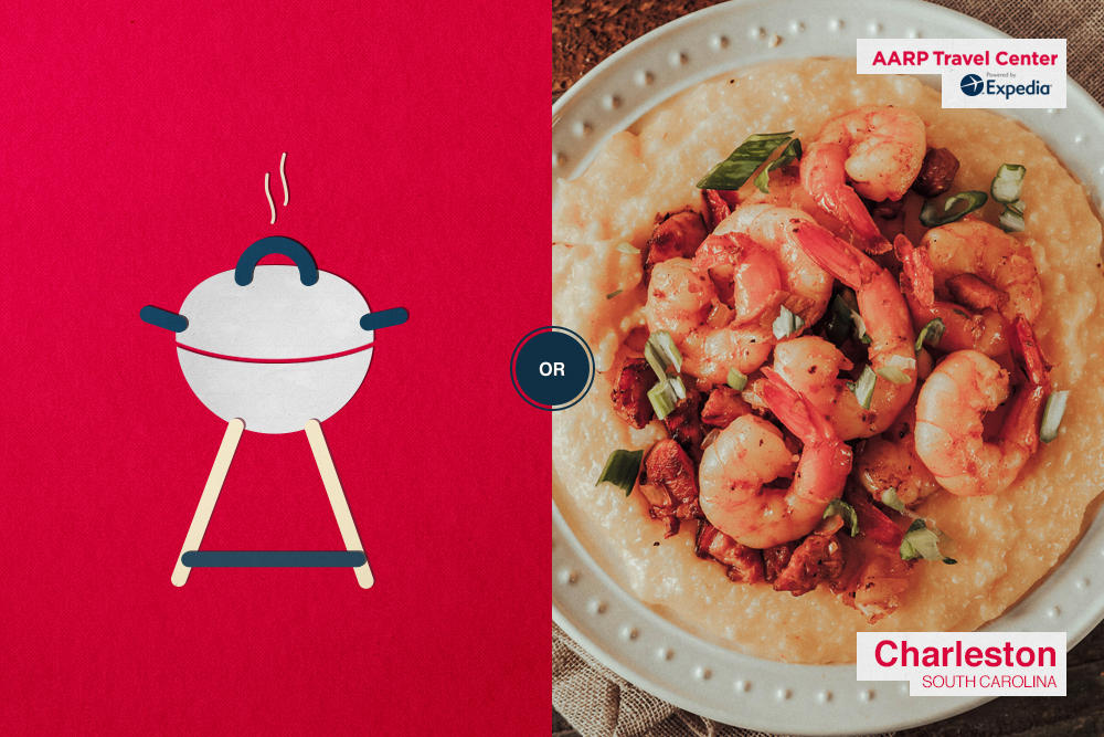 outdoor grill/plate of grilled shrimp