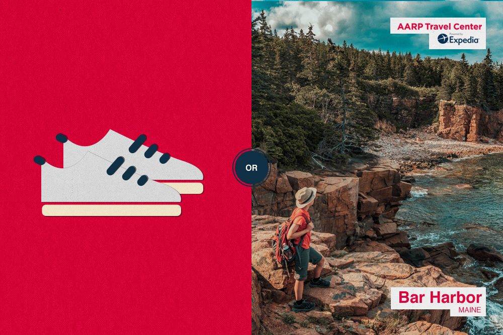 tennis shoes/hiking in acadia national park