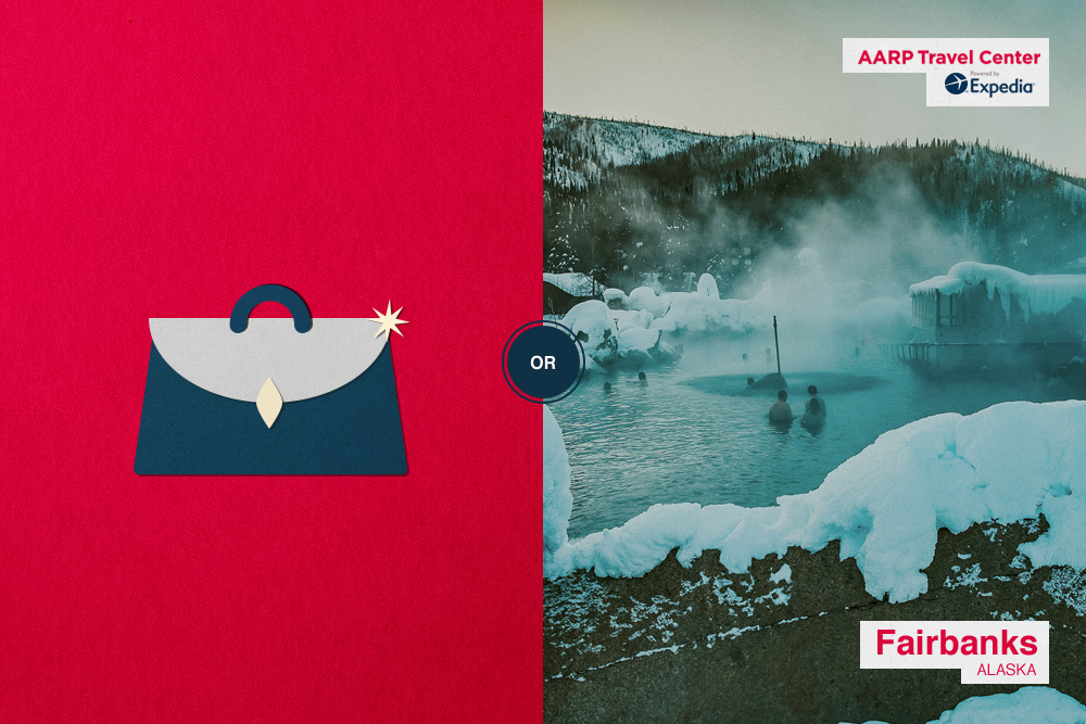 new purse/hot springs in snow